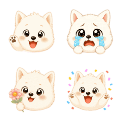 白柴犬日常表情貼 1