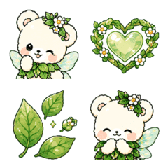 Leaf Fairy Bear Emoji