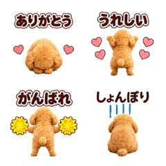 Gentle Back View Toy Poodle Emoji