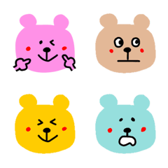 colorful cute bears
