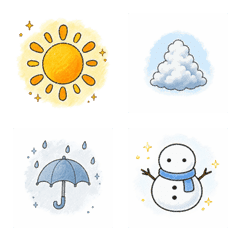 Watercolor Weather Animated Emoji