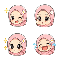Cute Hijab Girl Face Emoji