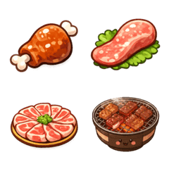 Passionate meat emoji
