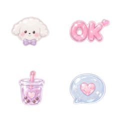 Sparkly Puffy Drop Emojis