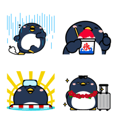 【夏】おでぶペンギン絵文字3(毎日使える)