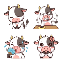 Cute little cow's daily life
