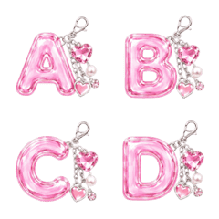Jingly Charm Alphabet Emojis