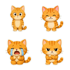 Orange Tabby Paper Cut 1A