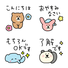 Polite language, animal emojis