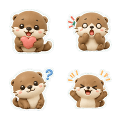 Cute Clay Otter Emoji