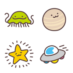 Relaxed Alien & Space Emojis