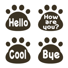 Cat paw emoji English black version