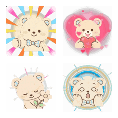 Animated Light Blue Check Teddy Bear