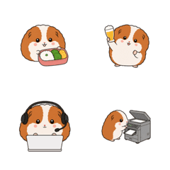毎日の仕事で使えるモルモット絵文字