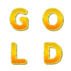3D Gold Frame Fortune Letter Emoji 069