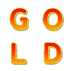 3D Gold Frame Fortune Letter Emoji 071