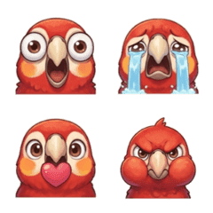 ChuTrip: Red Macaw Sticker Pack