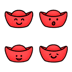 Cute Gold Ingot's daily mood-red