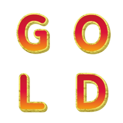 Letter Emoji โชคลาภกรอบทอง 3D 066