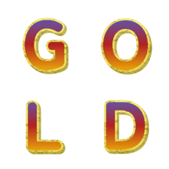 Letter Emoji โชคลาภกรอบทอง 3D 061