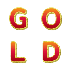 3D Gold Frame Fortune Letter Emoji 065