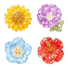 きらめく♡夏のレジンフラワー絵文字