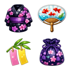 [Summer Yukata / Cool] Emoji 2
