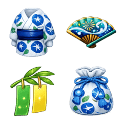 [Summer Yukata / Cool] Emoji 1