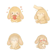 絵本みたいなクレヨン♡たれみみウサギ