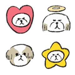 かわいいシーズー犬たちの絵文字