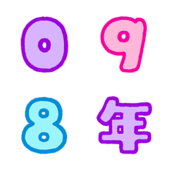かわいい数字絵文字2