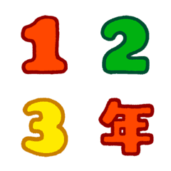 かわいい数字絵文字1