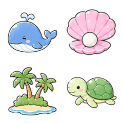 Cute Ocean Friends Emoji