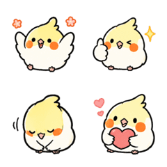 Cozy Cockatiel Chat Emojis