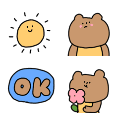 Cute brown bear emojis by Ngingi