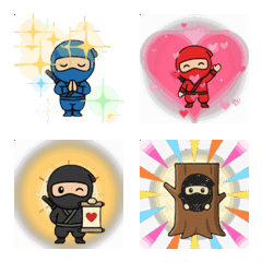 Smiling Cute Ninja's Animated Greetings