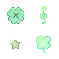 Oil Pastel Clovers
