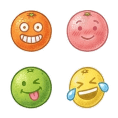 毎日使える 丸いフルーツ絵文字