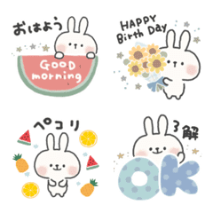 ずっと使える＊夏の日常＊うさこサン絵文字