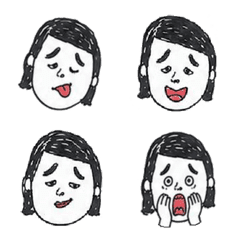 前髪ぱっつん女