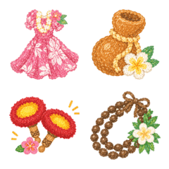 Hula Dance Costumes and Tools Emoji