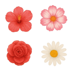 水彩の花々 エレガントなフラワー