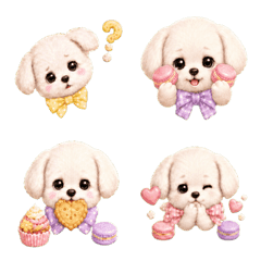 Fluffy White Pups at the Cake Shop