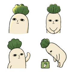 Daikon-san Polite Greeting Emoji