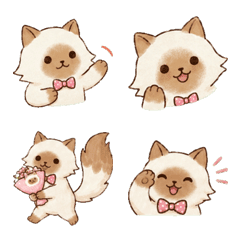 Nekoko-san Polite Greeting Emoji