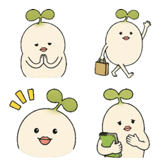 Sprout-kun Polite Greeting Emoji