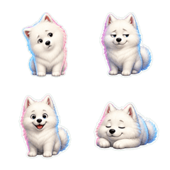 薩摩耶犬霓虹風1A