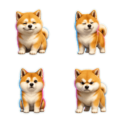 ネオン風秋田犬1A