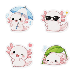 Simple Axolotl Daily Emoji