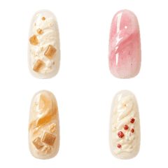 美甲圖鑑｜椰奶糖膠